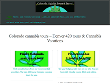 Tablet Screenshot of coloradohighlifetours.com